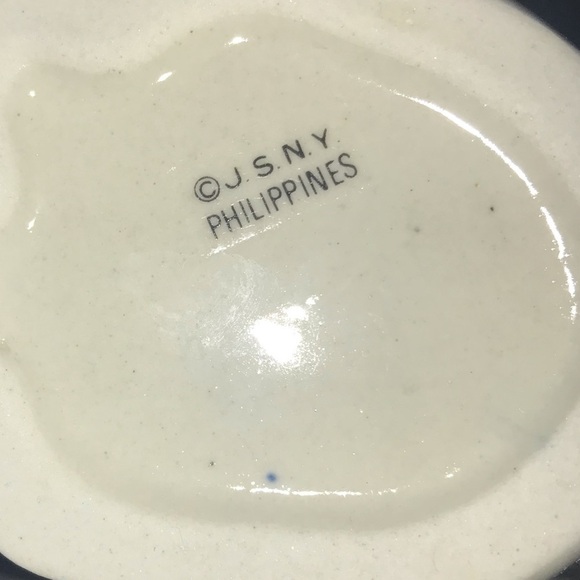 Vintage Ceramic Delft Blue Pitcher Kitty Cat Creamer JDNY Philippines In Box - Picture 7 of 7